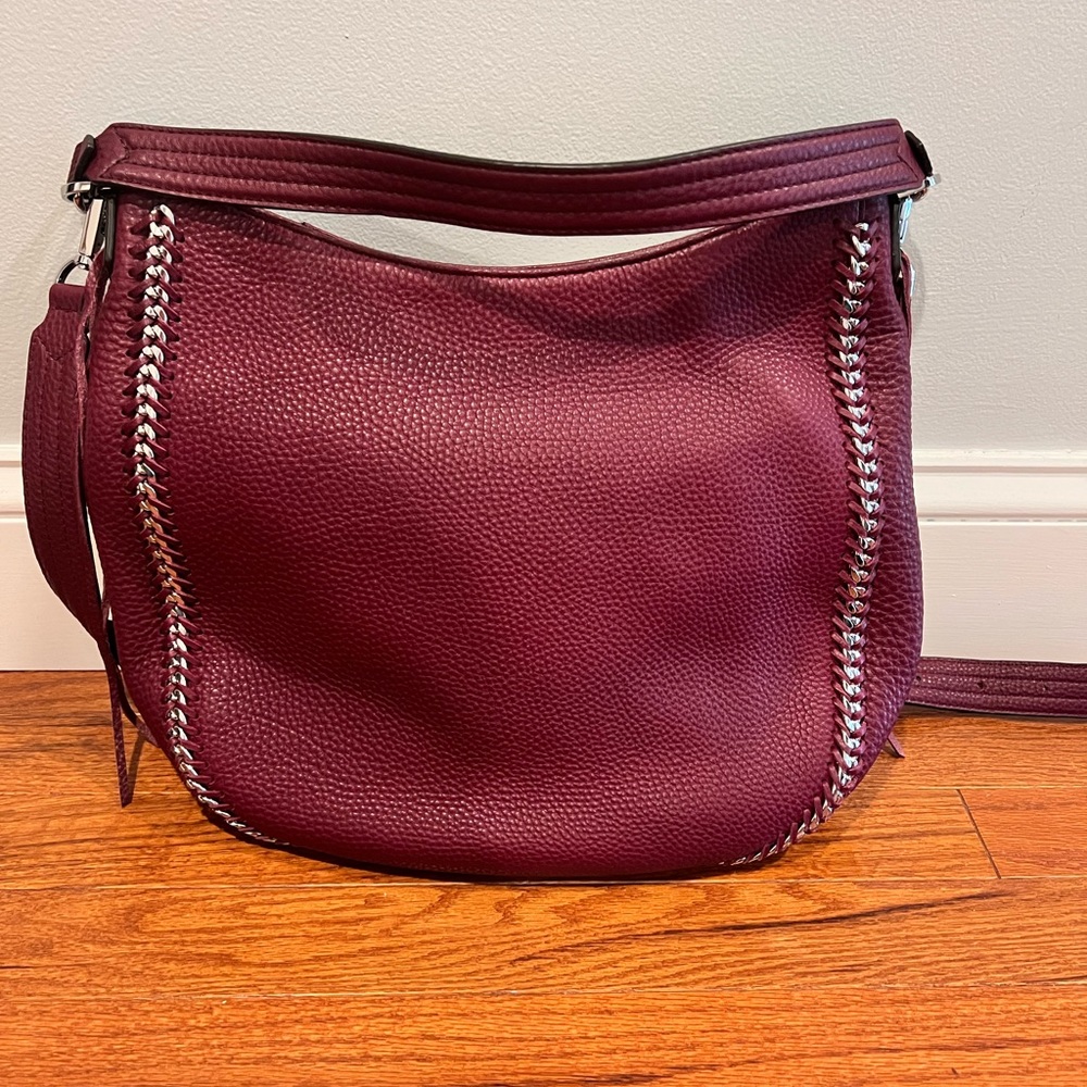 Rebecca Minkoff Plum Hobo Bag with Chain Accent